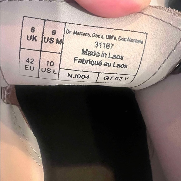 Dr. Martens Men’s SZ.9 1461  Quad II Leather Platform Taupe Shoes New - Picture 14 of 14